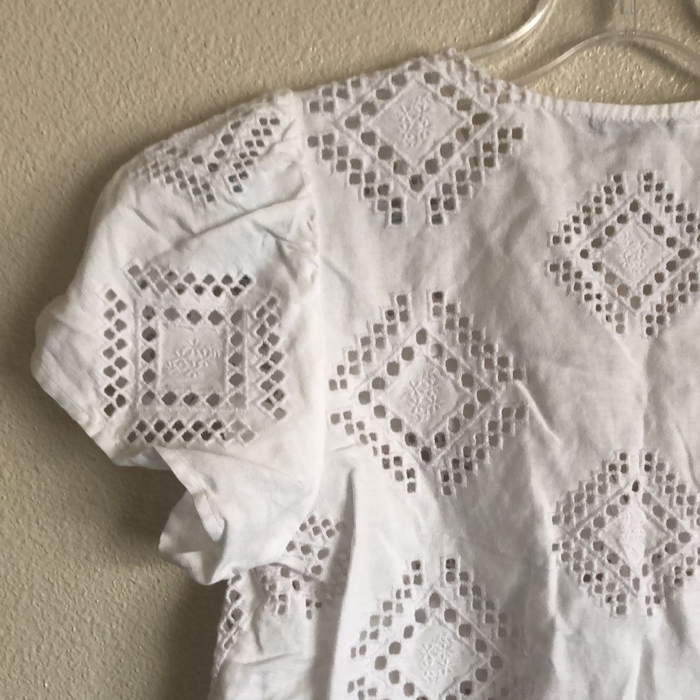 Madewell Eyelet Flutter-Sleeve Top (Size XS) - Picture 8 of 8